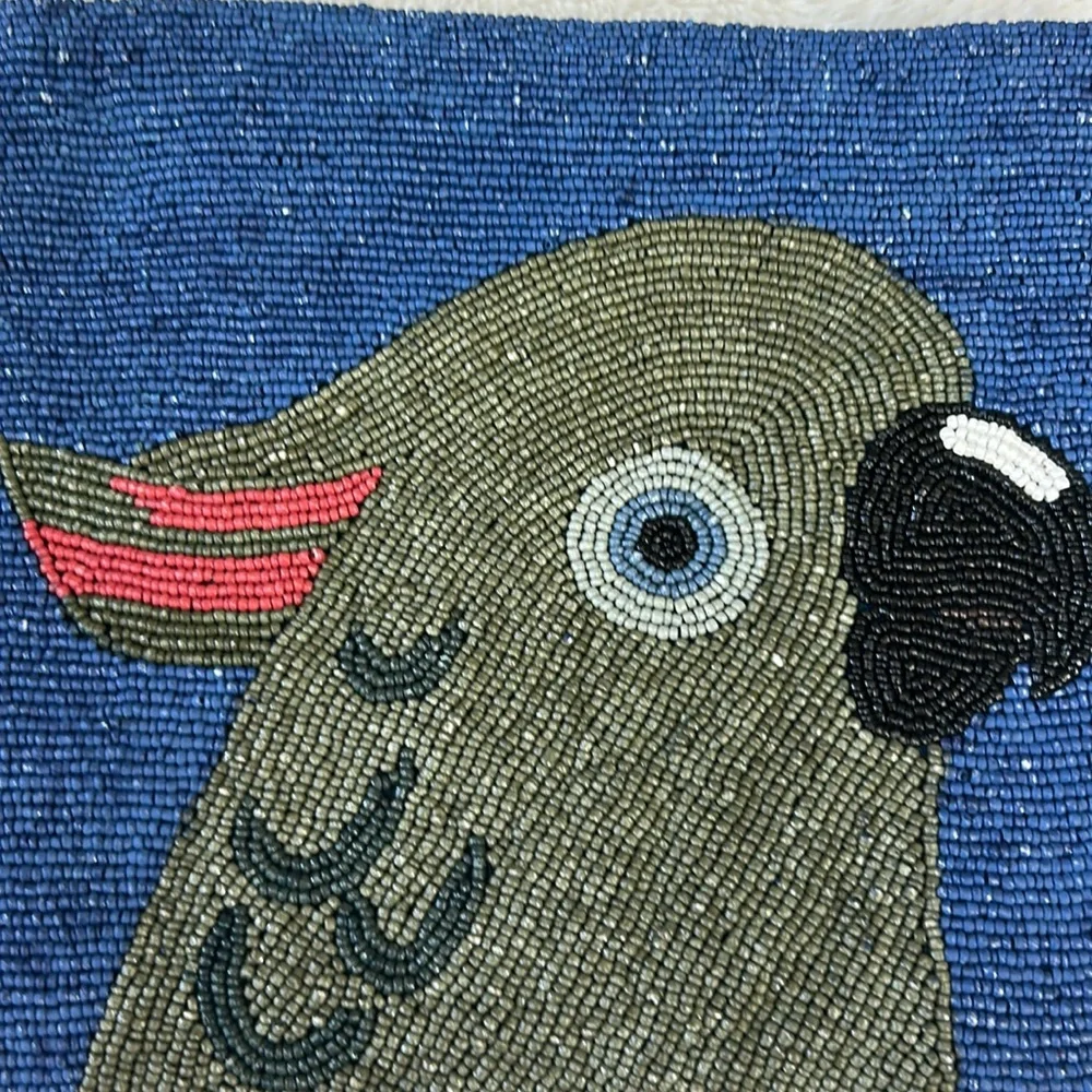 NWT Guadalupe Cacatua Beaded Clutch in Blue - Picture 4 of 8